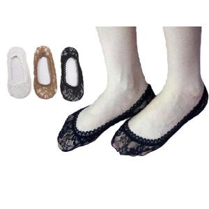 【在庫セール】かわいい花柄総レースフットカバー ...の商品画像