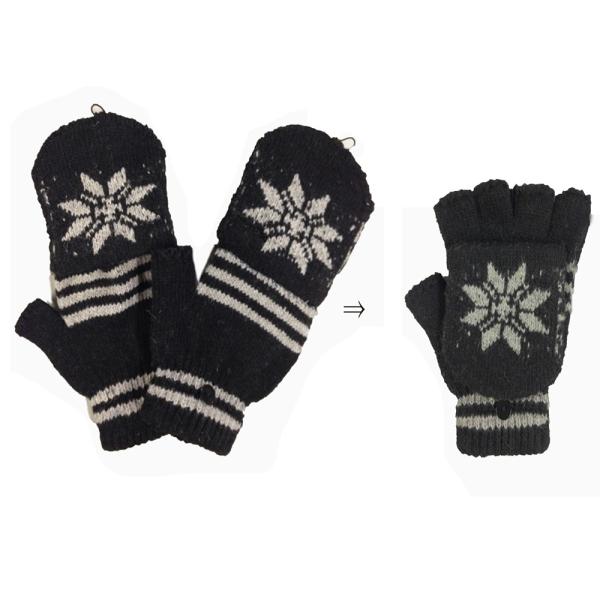 ウール混指なし+ミトン2WAY手袋　MST1104