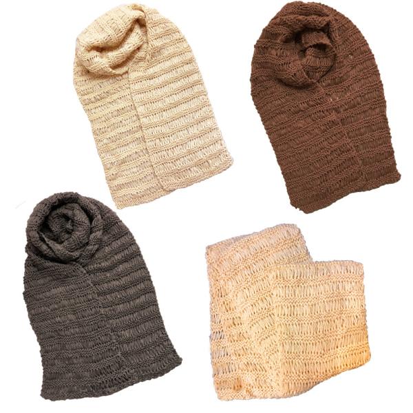 送料無料 メール便・郵便】オリジナル手編みマフラー MW1124　シンプル　夏ストール　冷房対策　紫...