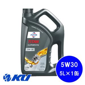 日本正規品 FUCHS TITAN SUPER SYN SAE 5W30 5L×1缶 ACEA A3/B4 API SL(CF)フックスタイタンスーパーシン｜ku148jp3