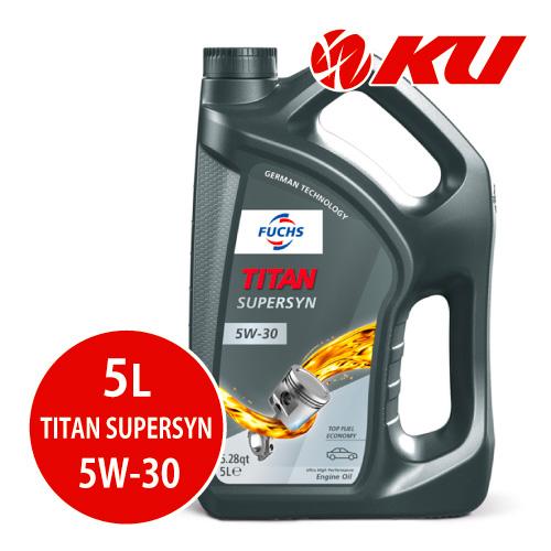 日本正規品 FUCHS TITAN SUPER SYN SAE 5W30 5L×1缶 ACEA A3...