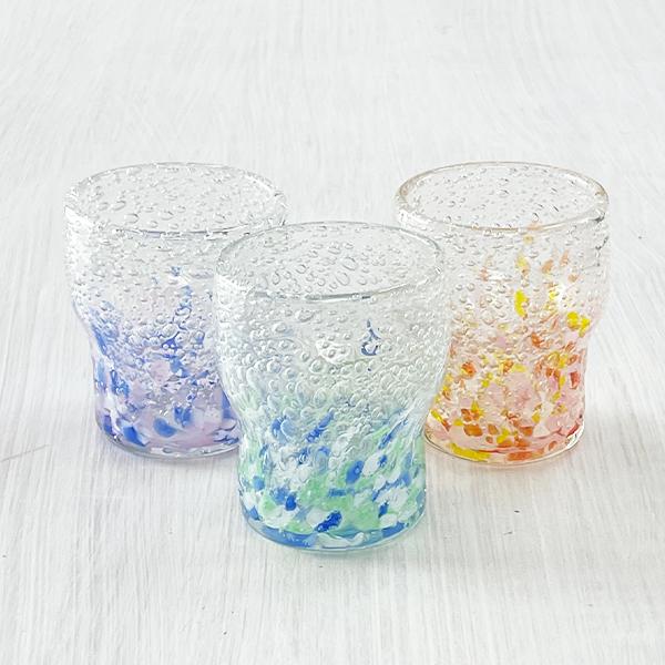 琉球ガラス グラス 沖縄 お土産 冷茶グラス コップ カップ 気泡の海オリジナルデコグラス