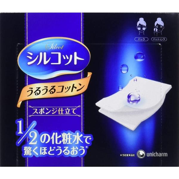コットン ユニ・チャーム シルコット うるうるコットン スポンジ仕立て 40枚入