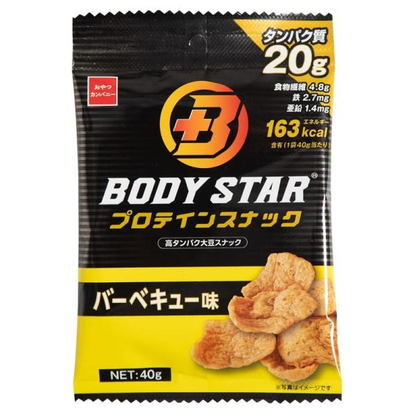 おやつカンパニー BODYSTAR プロテインスナックバーベキュー味 40g×12袋