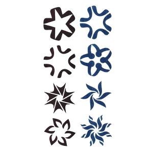 タトゥーシール 雪の結晶 花びらモチーフ ワンポ...の商品画像