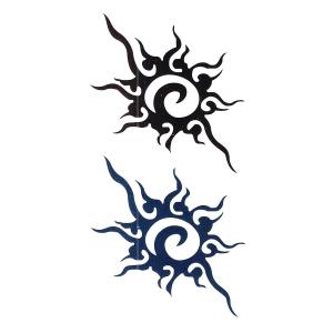 タトゥーシール 太陽 トライバル ワンポイント 69