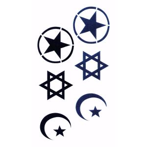 タトゥーシール 星 月 六芒星 ワンポイント 74