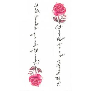 タトゥーシール 水彩画風 花 ワンポイント 126