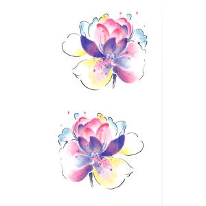 タトゥーシール 水彩画風 花 ワンポイント 161