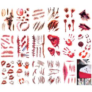 タトゥーシール 傷 怪我 手術 ハロウィン パ...の詳細画像3