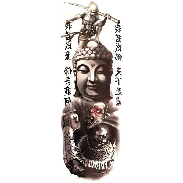 タトゥーシール 和柄 タトゥーシール 腕 菩薩 腕 脚 ロング 刺青 リアル 防水 大判 60