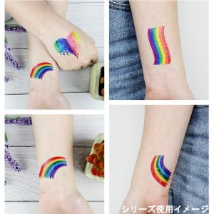 タトゥーシール レインボーカラー ワンポイント...の詳細画像3