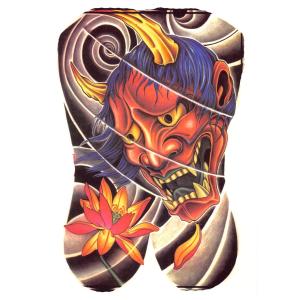タトゥーシール 和柄 般若 鬼 腕 肩 背中 脚 刺青 リアル