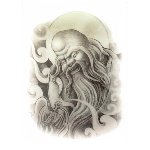 タトゥーシール 和柄 タトゥーシール 腕 菩薩 腕 肩 背中 脚 刺青 リアル 防水 長持ち 295