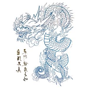 タトゥーシール 大判 龍 鯉 トライバル 禅 ...の詳細画像5