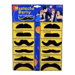 ひげ 付け髭 12個セット コスプレ 仮装 パーティ 余興