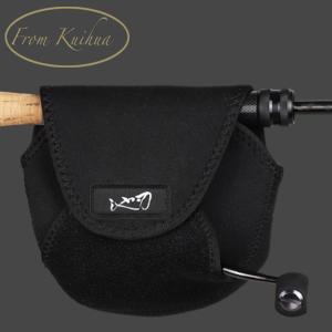 リールケース　リールカバー　スピニング　防水　大容量　水に強い　便利　そのまま　ブラック