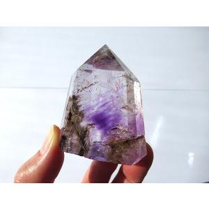 アメジストエレスチャルポイントの通販/原石販売 | 天然石専門店【鬮石】