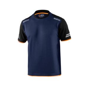 Sparco スパルコ テックTシャツ カラー:Navy_Blue_/_Fluro_Orange｜kujirawebshop