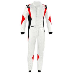 Sparco スパルコ スーパーライトレーススーツ|Colour:White_/_Red