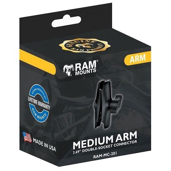 ☆【Ram】オートバイダブルソケットアーム1インチ用のマウント