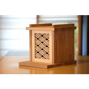 手元供養 メモリアルボックス 『連翹(レンギョウ)』 タモ 飾り台 ミニ骨壷 おしゃれ 仏壇 お墓 骨壺 供養台 ステージ 自宅 棚 家具 木製