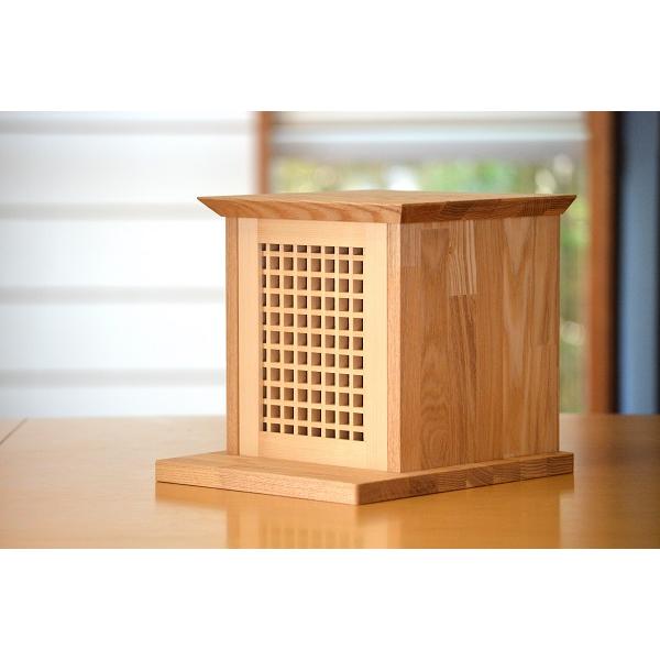 手元供養 メモリアルボックス 『仏の座(ホトケノザ)』 タモ 飾り台 ミニ骨壷 おしゃれ 仏壇 お墓...