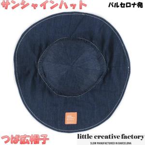 デニム サンシャインハット 帽子 つば広帽子 リトルクリエイティブファクトリー little creative factory｜kukidsstyle