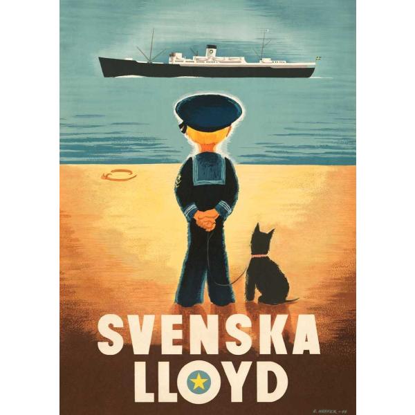 SVENSKA LLOYD/船員さんと黒犬/ポスター