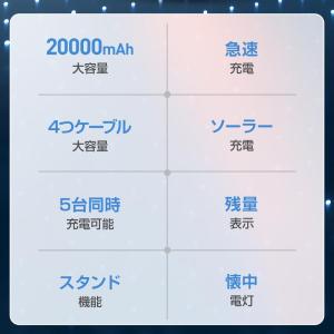 モバイルバッテリー 20000mAh 5台同時...の詳細画像3