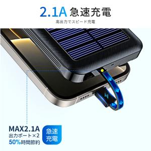 モバイルバッテリー ソーラー充電器 大容量 2...の詳細画像4