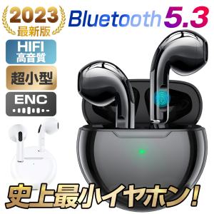 ワイヤレスイヤホン Bluetooth5.3 イヤホン 超小型 高音質 両耳 左右分離型 軽量 ブルートゥース イヤホン 通話 防水   ブラック