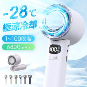 ハンディファン 小型 冷却プレート 折りたたみ 手持ち扇風機 -28℃ 冷却 卓上 扇風機 100段階調整可能 ホワイト