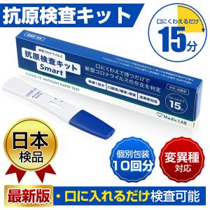 【10回分・翌日発送】抗原検査キット 最新版 ペンタイプ 口にくわえるだけ コロナ検査キット 変異株対応 唾液用 最短10分 10回分 ご自宅  日本語