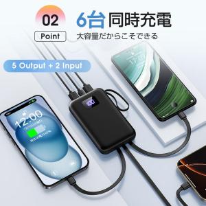 モバイルバッテリー 小型 薄型 スマホ充電器 ...の詳細画像4