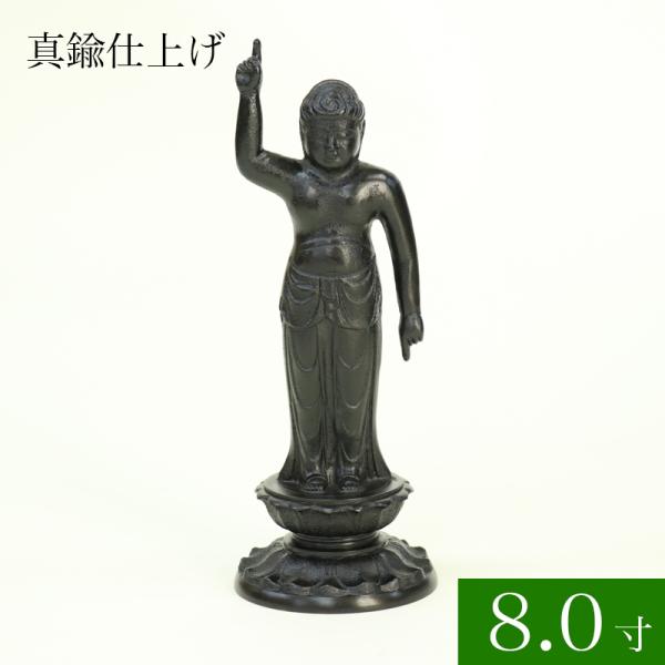 寺院仏具 誕生仏 8寸 高さ24cm はなまつり