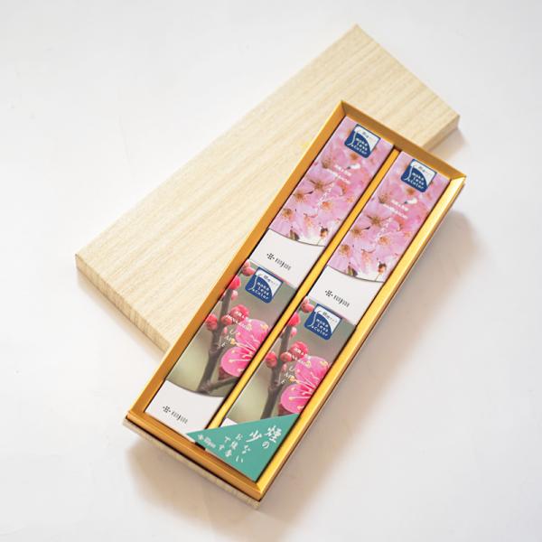 進物線香 紙箱入 花かおりシリーズ うめ・さくら 短寸4入り