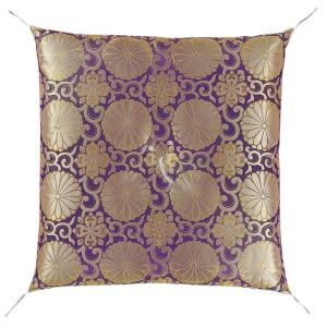 京仏壇はやし 仏具 仏壇用座布団 茶胴三丁四釜 紫 : 仏壇 仏具 数珠