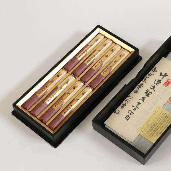 高級線香 黒塗箱入 清閑 短寸8入り