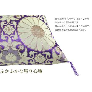 座布団 仏壇用 蓮華・紫 お坊さん用 日本製 ...の詳細画像2