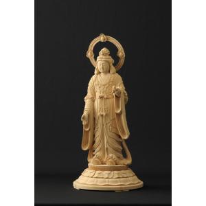 仏像 服部朋陽作 吉祥天像 1.4尺 桧 国産...の詳細画像2