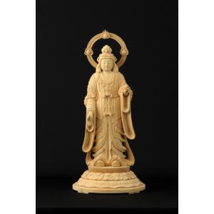 仏像 服部朋陽作 吉祥天像 1.4尺 桧 国産...の詳細画像3