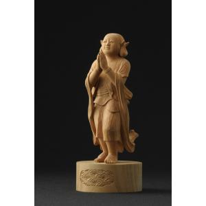 仏像 松久朋琳作 童子 9.5寸 桧の詳細画像2