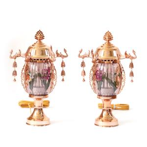 盆提灯 モダン 光妙灯 ブロンズバブル 一対 No.6 光妙灯