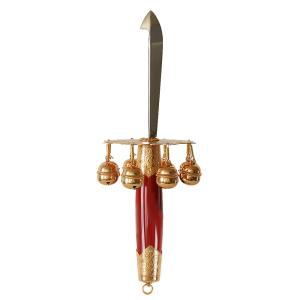 神楽鈴(大) 磨き品 本体の長さ約30cm 鈴の大きさ1寸 神楽鈴・神楽