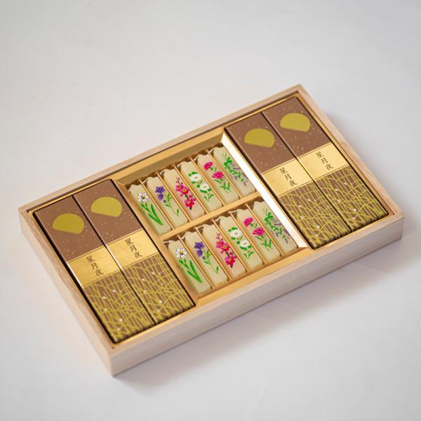 進物線香 蜜蝋 夕映 星月夜 沈香 桐箱入り