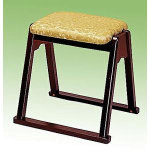 仏壇屋 滝田商店 内陣用椅子 朱塗面金塗 金具打 R-1107 （寺院用椅子