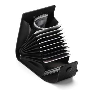 Tyoyoo カードケース 大容量 カード入れ 薄型 シンプル メンズ レディース カード収納 社員証 カード 小銭入れ スキミング防止 ブラック