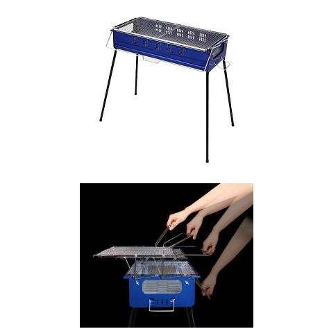 グリーンライフ　炭たしカンタンバーベキューコンロ 鉄板無し　CBN-650ST1TN(BL)