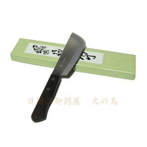 江戸菊水 かぼちゃ切包丁 150mm ステン特殊鋼割込 ローズ柄 楽々